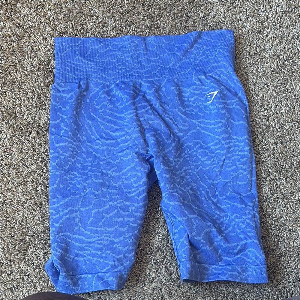 Gymshark Blue Animal Biker Shorts